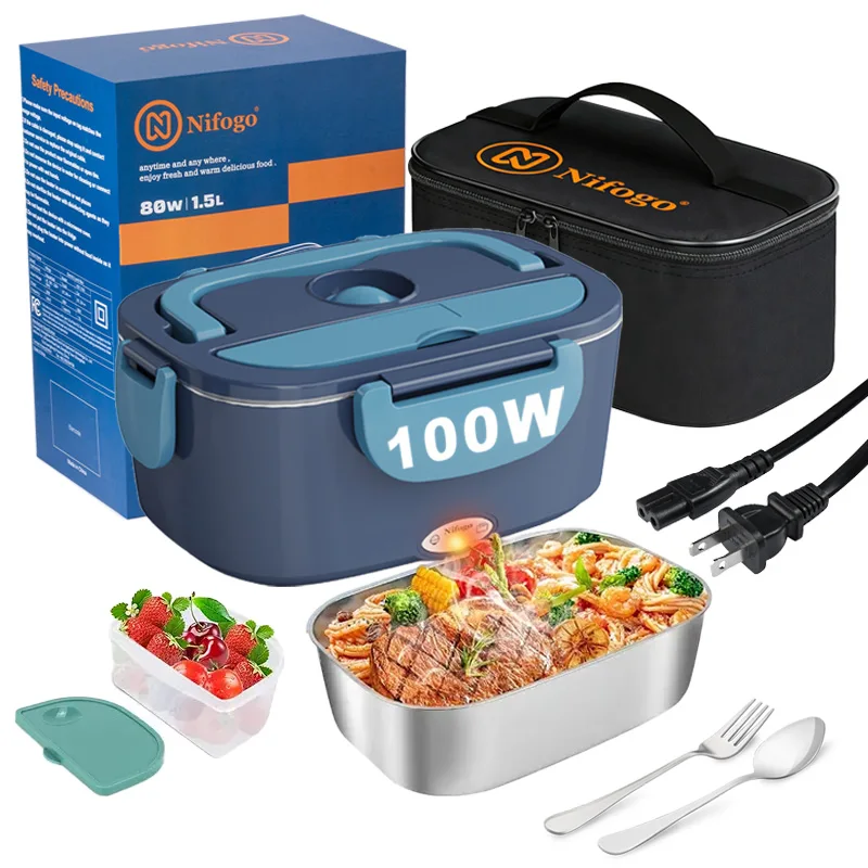 Meal Prep Bag - 100W 전기 가열 도시락통 1.5L, 304