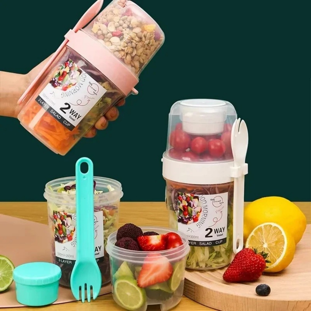 Meal Prep Yogurt - 휴대용 샐러드 컵 아침 식사 컵
