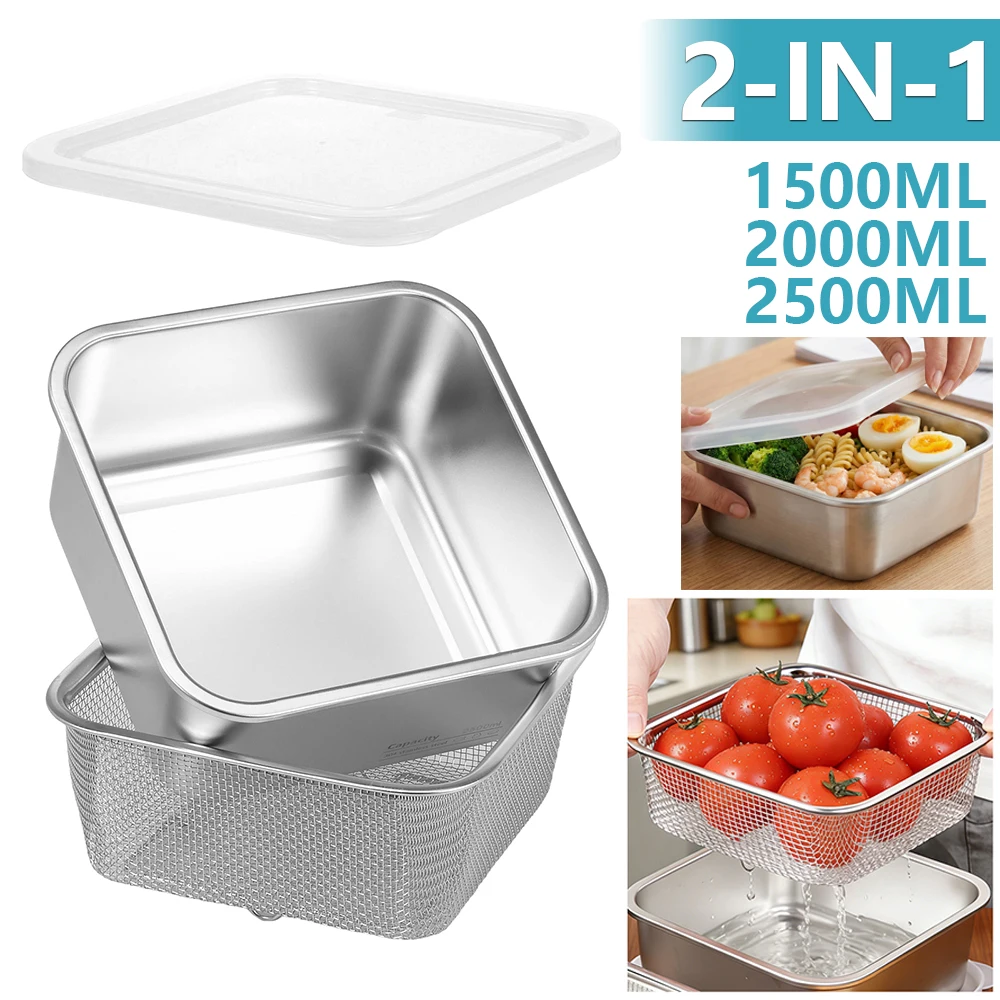 Meal Prep With Rice - 2 in 1 스테인리스 스틸 과일