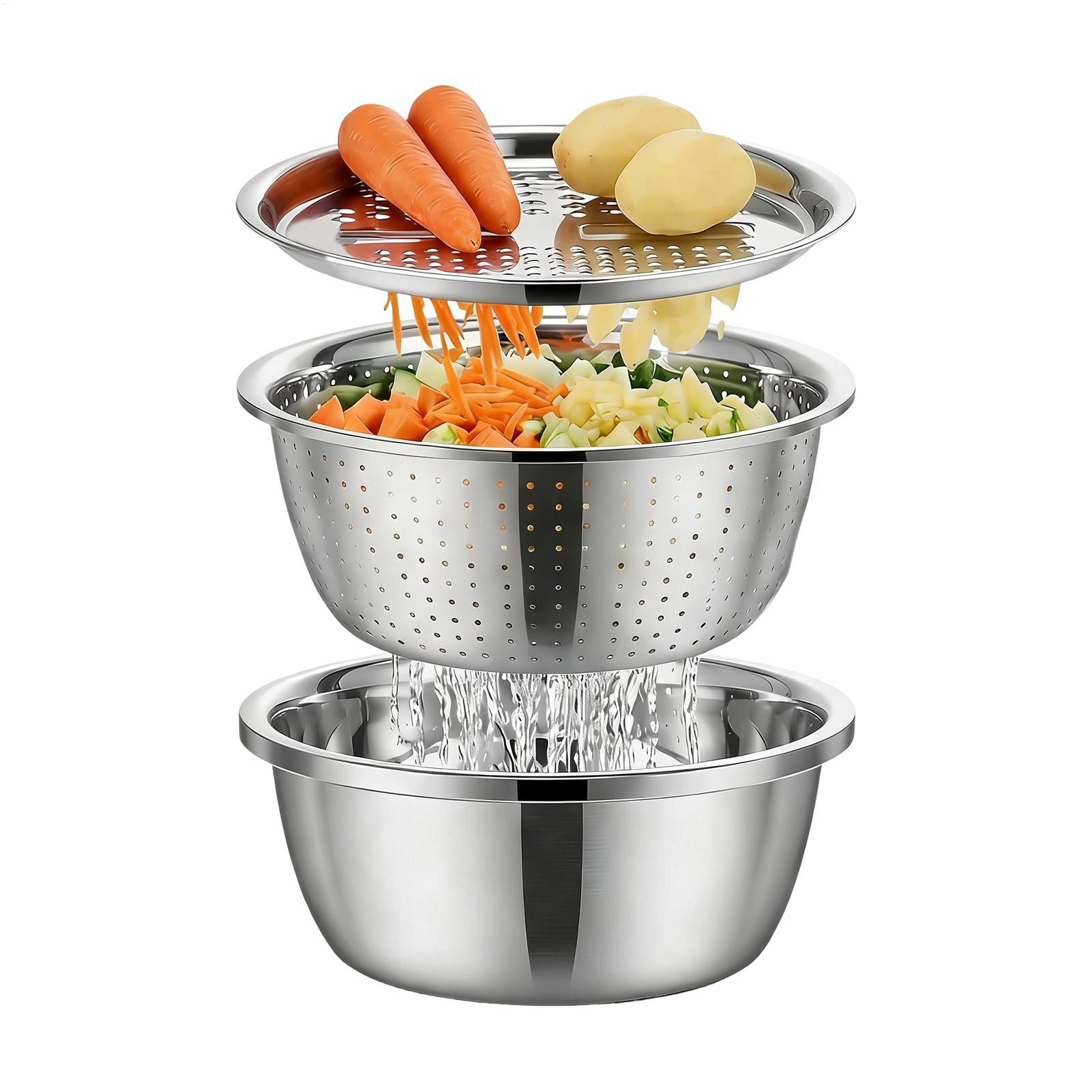 Meal Prep With Rice - 스테인리스 스틸 채반 26cm 야채 과일
