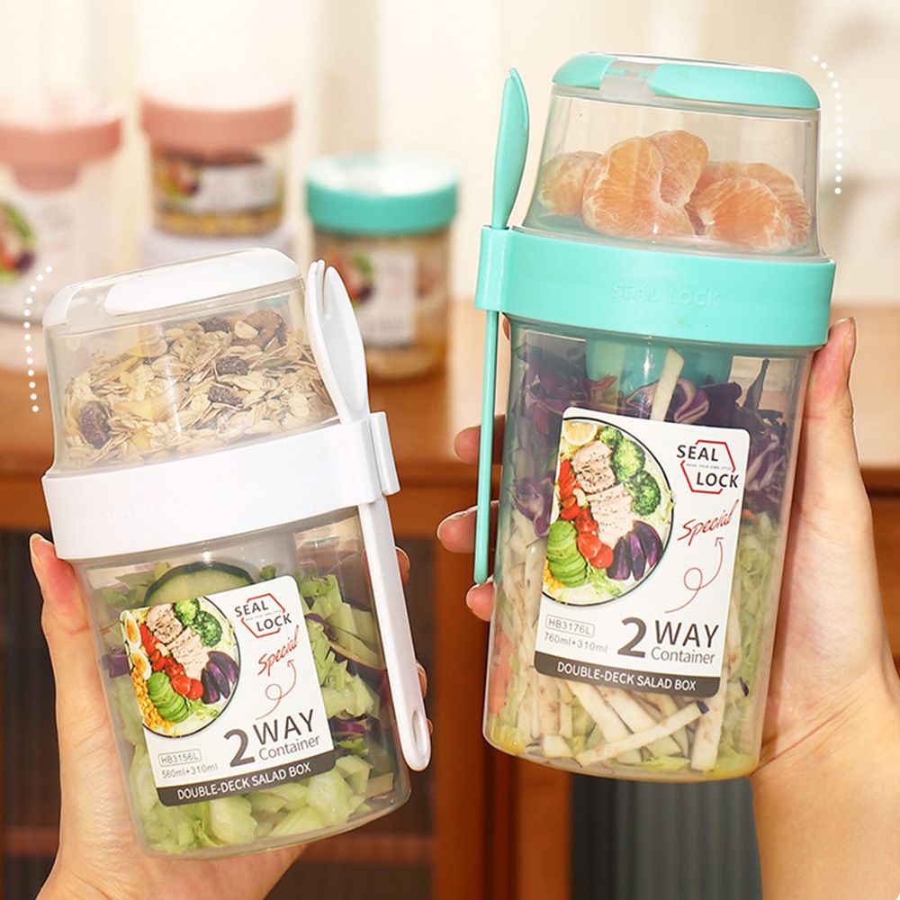 Meal Prep Yogurt - 이중 레이어 신선도 유지 상자, 요구르트