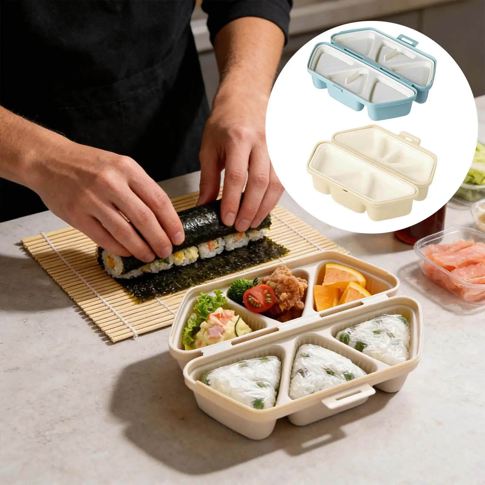 Meal Prep With Rice - 초밥 성형기 6구 삼각 김밥 오니기리