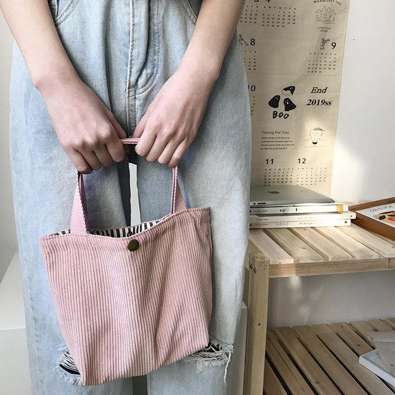 여성용 소형 코듀로이 런치 백, 2023 에코 캔버스  - Meal Prep Bag 리뷰 및 가격