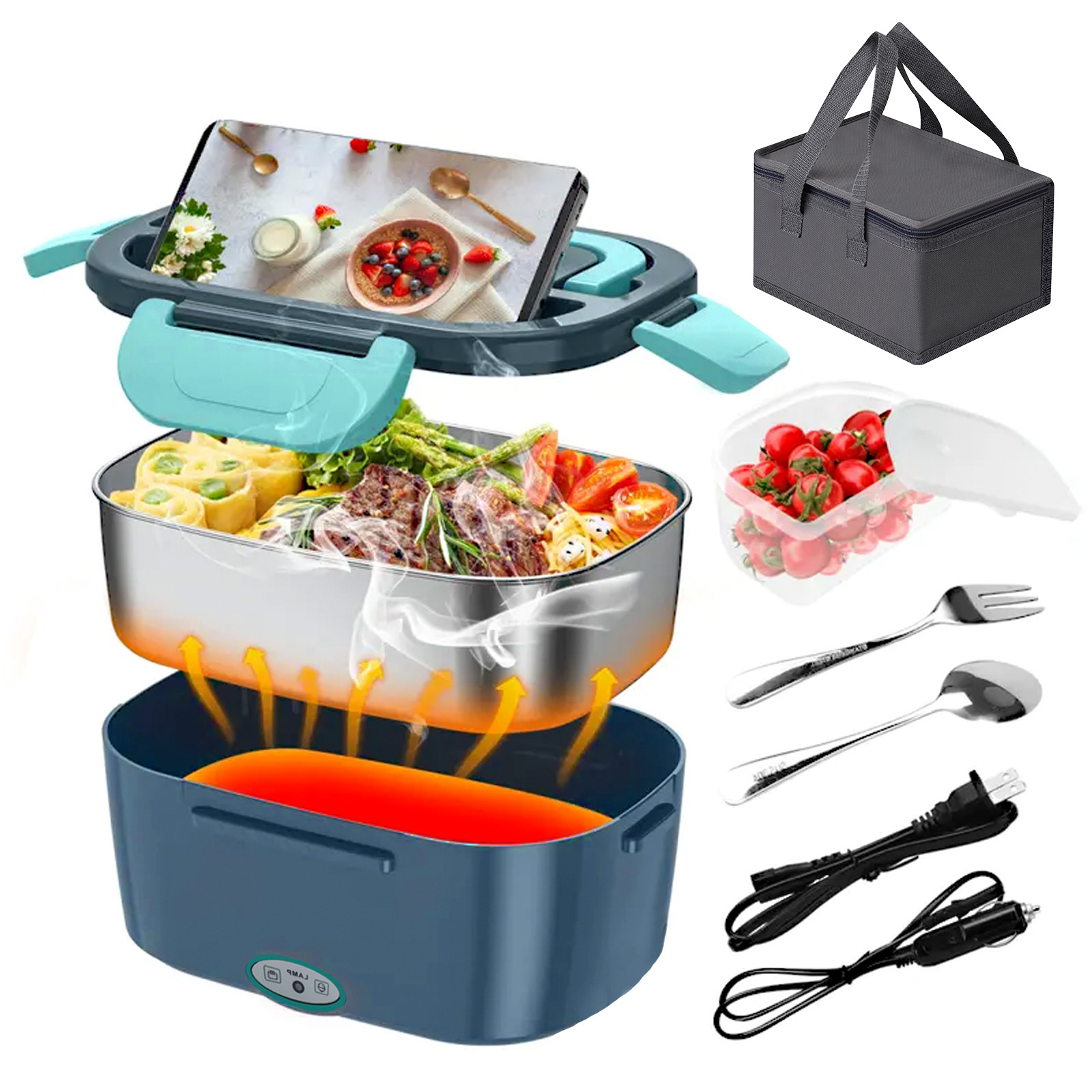 100W 전기 가열 도시락통 1.5L, 304 스테인리 - Meal Prep Bag 리뷰 및 가격
