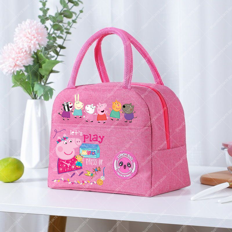 소녀 애니메이션 귀여운 점심 도시락 가방 만화 페파피그 - Meal Prep Bag 리뷰 및 가격