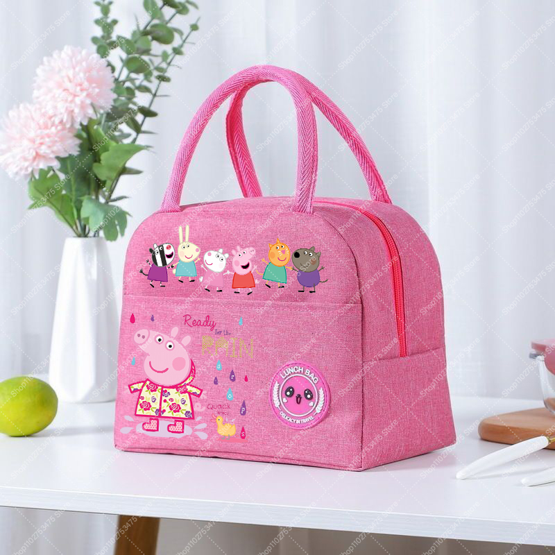 소녀 애니메이션 귀여운 점심 도시락 가방 만화 페파피그 - Meal Prep Bag 리뷰 및 가격