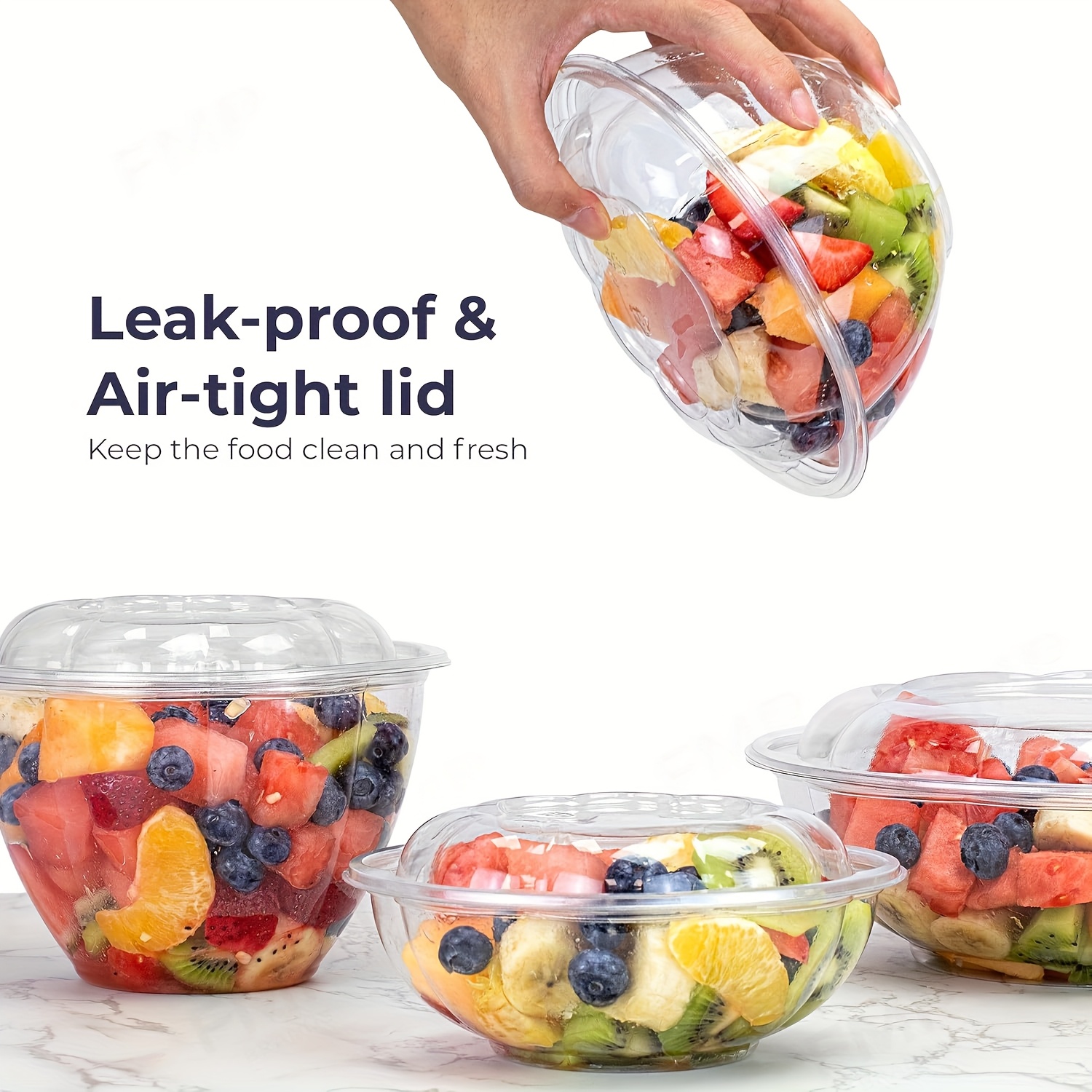 50개입 32온스 투명 플라스틱 샐러드 볼(뚜껑 포함) - Meal Prep Quinoa Bowls 리뷰 및 가격