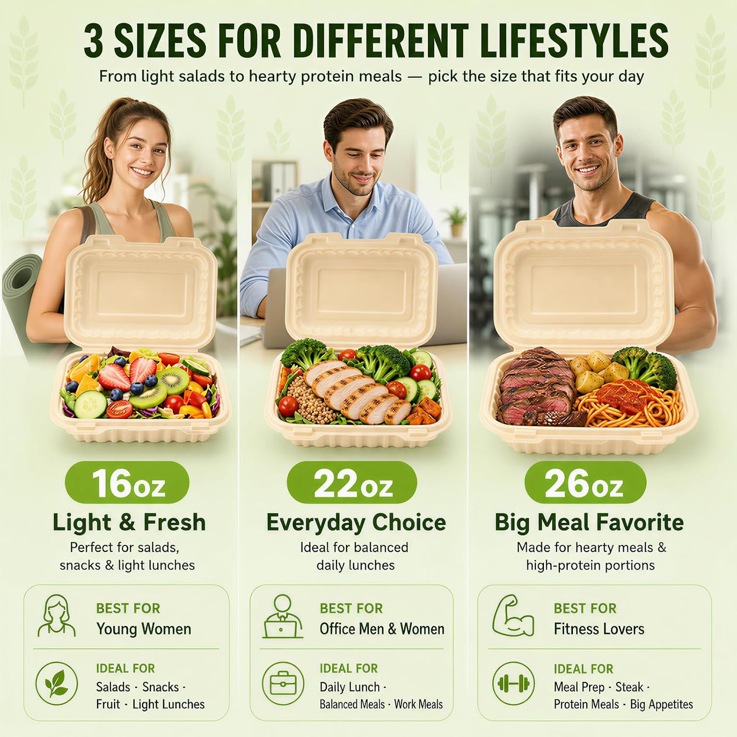 50개입 16온스 조개껍질 모양 테이크아웃 용기, 천연 - Meal Prep With Rice 리뷰 및 가격