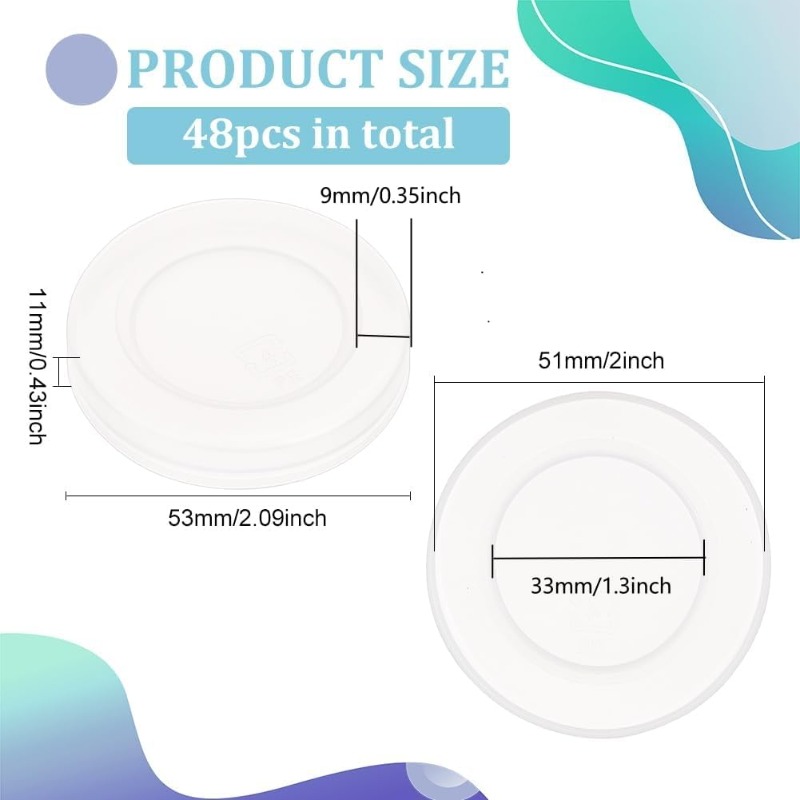 48 Pcs 2 인치 요구르트 항아리 뚜껑 식품 저장  - Meal Prep Yogurt 리뷰 및 가격