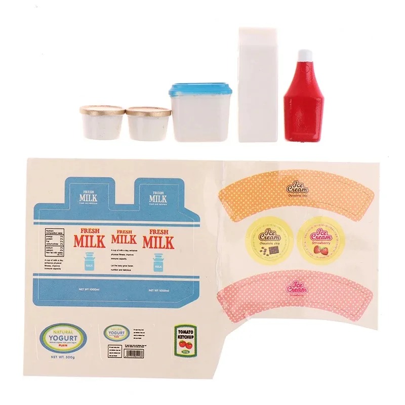 5개/세트 1:12 인형집 토마토 소스 아이스 요거트  - Meal Prep Yogurt 리뷰 및 가격
